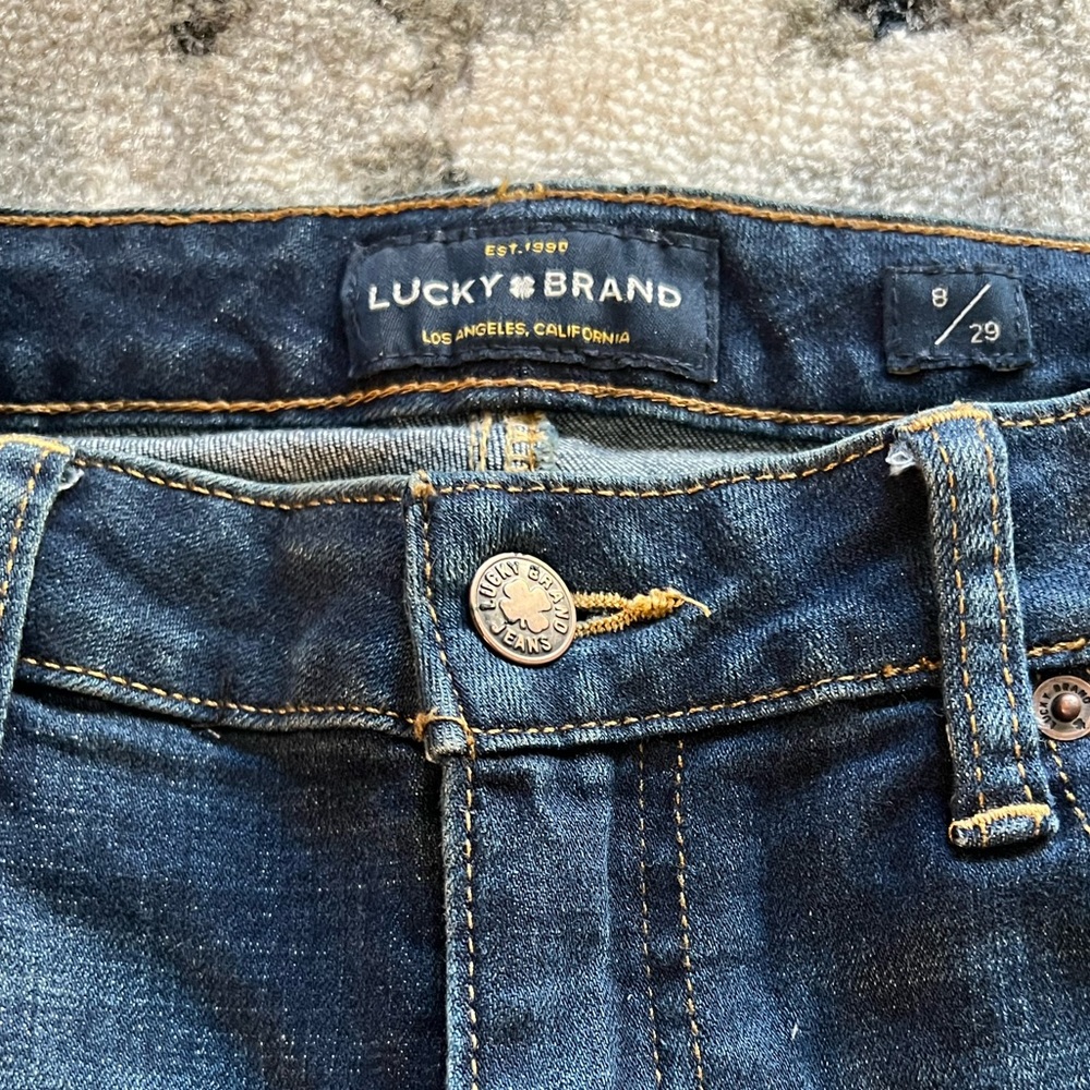 Lucky Brand Blue Sz 8/29 Lolita Skinny Jeans Zipper Fly Mid Rise